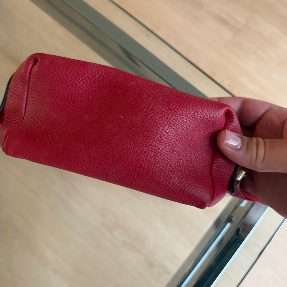 Gucci Red SoHo Pebbled Leather Cosmetic Case - Picture 3 of 5